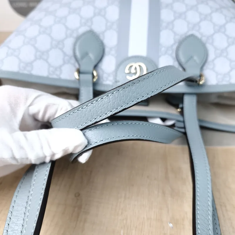 GUCCI Shoulder Bag ophidia GG Tote Bag Blue PVC Mini 31 × 13 × 25 cm — detail view 7 of 11