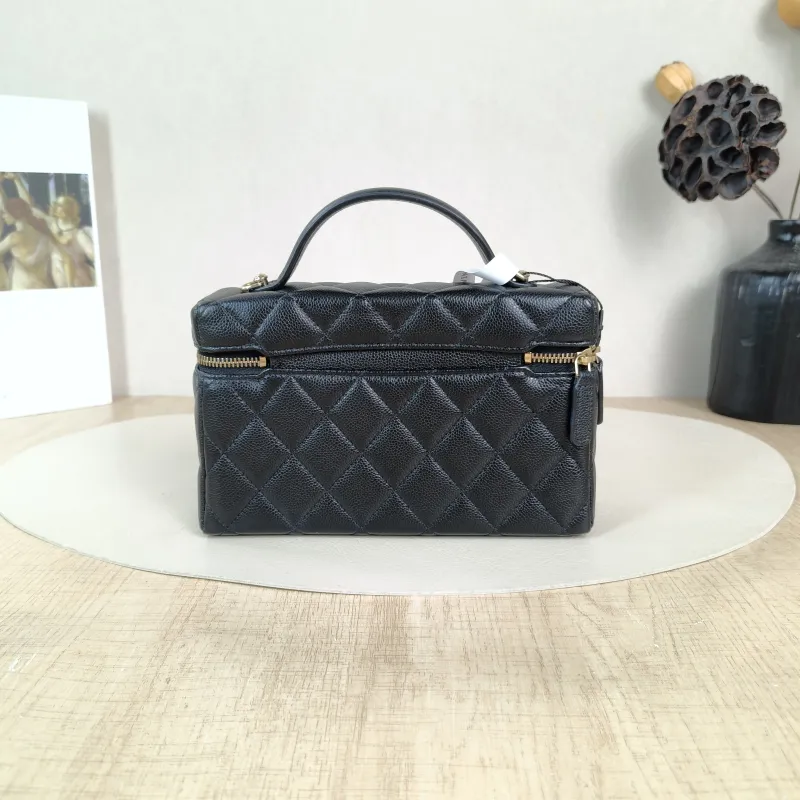 Chanel Crossbody Bag lp Box Bag Top Handle Crossbody Bag Black Grained Calfskin One Size 19.5 × 5 × 17 cm — cover view 3 of 5