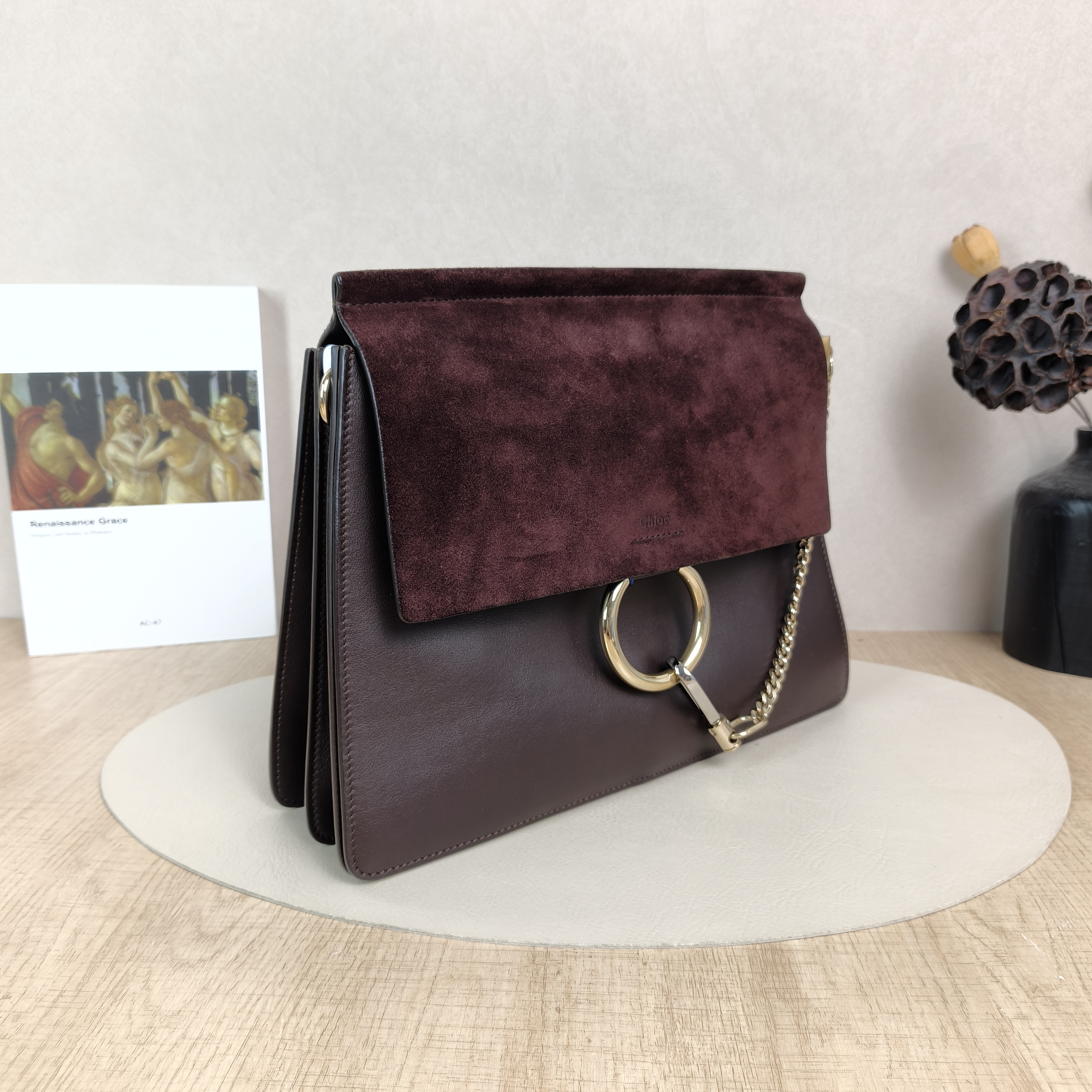 Chloé Shoulder Bagfaye Crossbody Bag Brown Suede One Size32 × 6 × 24 cm — cover view 3 of 5