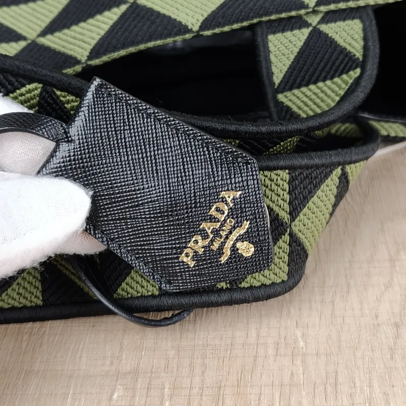 PRADA Top Handle Bag Tote Bag Green Black One Size 37 × 12 × 37 cm — detail view 3 of 10