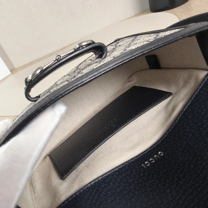 GUCCI Crossbody Bag Horsebit 1955 Horsebit Small Blue Monogram PVC Small 20.5 × 5 × 14.5 cm — detail view 6 of 12