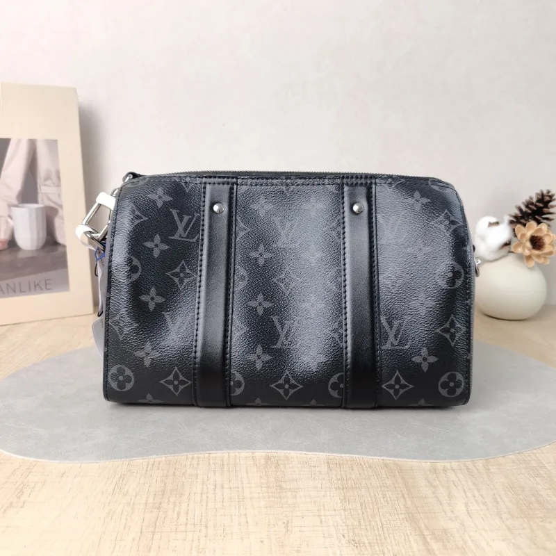 Louis Vuitton Crossbody Bag City Keepall Black PVC Medium 27 × 13 × 17 cm — cover view 4 of 5