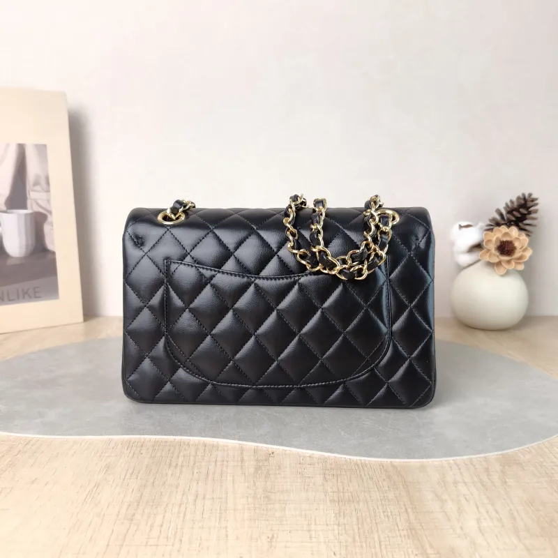 Chanel Crossbody Bag Classic Flap CF Black Lambskin Small 23 × 6 × 14.5 cm — cover view 4 of 6