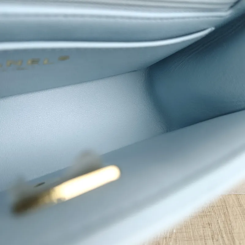 Chanel Crossbody Bag Classic Flap Large Mini CF Mini Blue Lambskin mini 20 × 6 × 12 cm — detail view 11 of 13