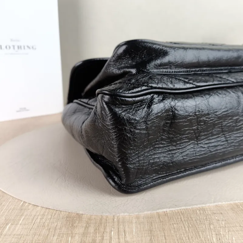SAINT LAURENT Crossbody Bag Niki D Waxed Leather Calfskin Large 32 × 9 × 23 cm — detail view 13 of 13
