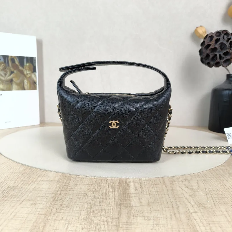 Chanel Crossbody Bag25c Vanity Case Bag Black Grained Calfskin One Size16 × 6 × 13 cm