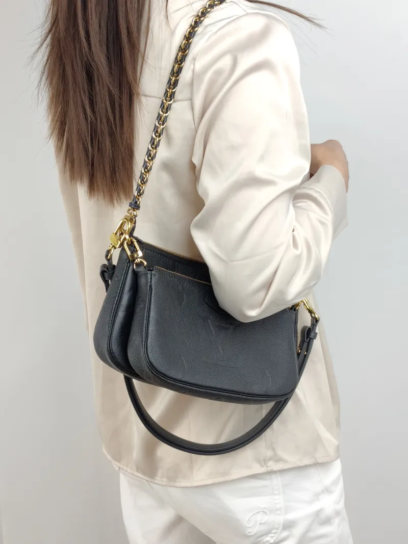 Louis Vuitton Crossbody Bag Multi Pochette Accessoires Black Calfskin Small 25 × 4.5 × 14.5 cm — on-model view 1 of 2