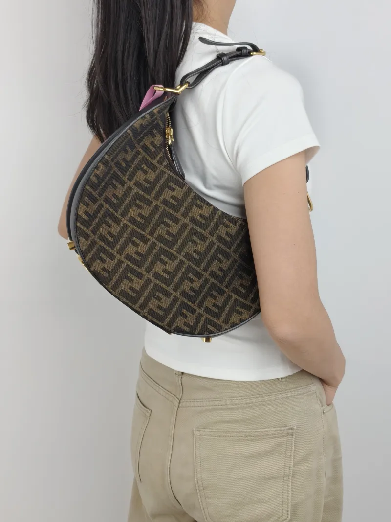 FENDI Shoulder Bag graphy Monogram Canvas Small 29 × 10 × 24.5 cm — on-model view 1 of 2