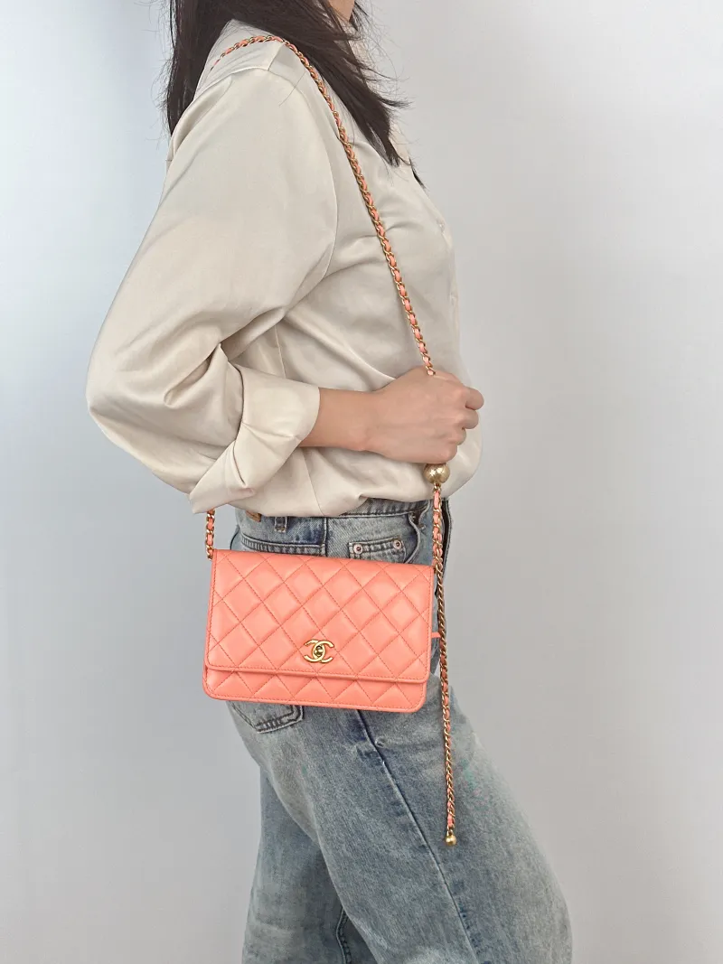 Chanel Crossbody Bag Classic Flap WOC CF WOCWOC Bag Edition Lambskinmini19.2 × 3.5 × 12.3 cm — on-model view 3 of 3
