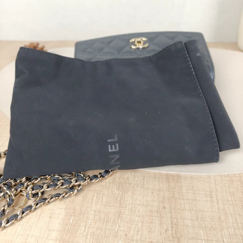 Chanel Backpack Backpack Black Grained Calfskin One Size 18.2 × 4 × 14 cm — detail view 10 of 13
