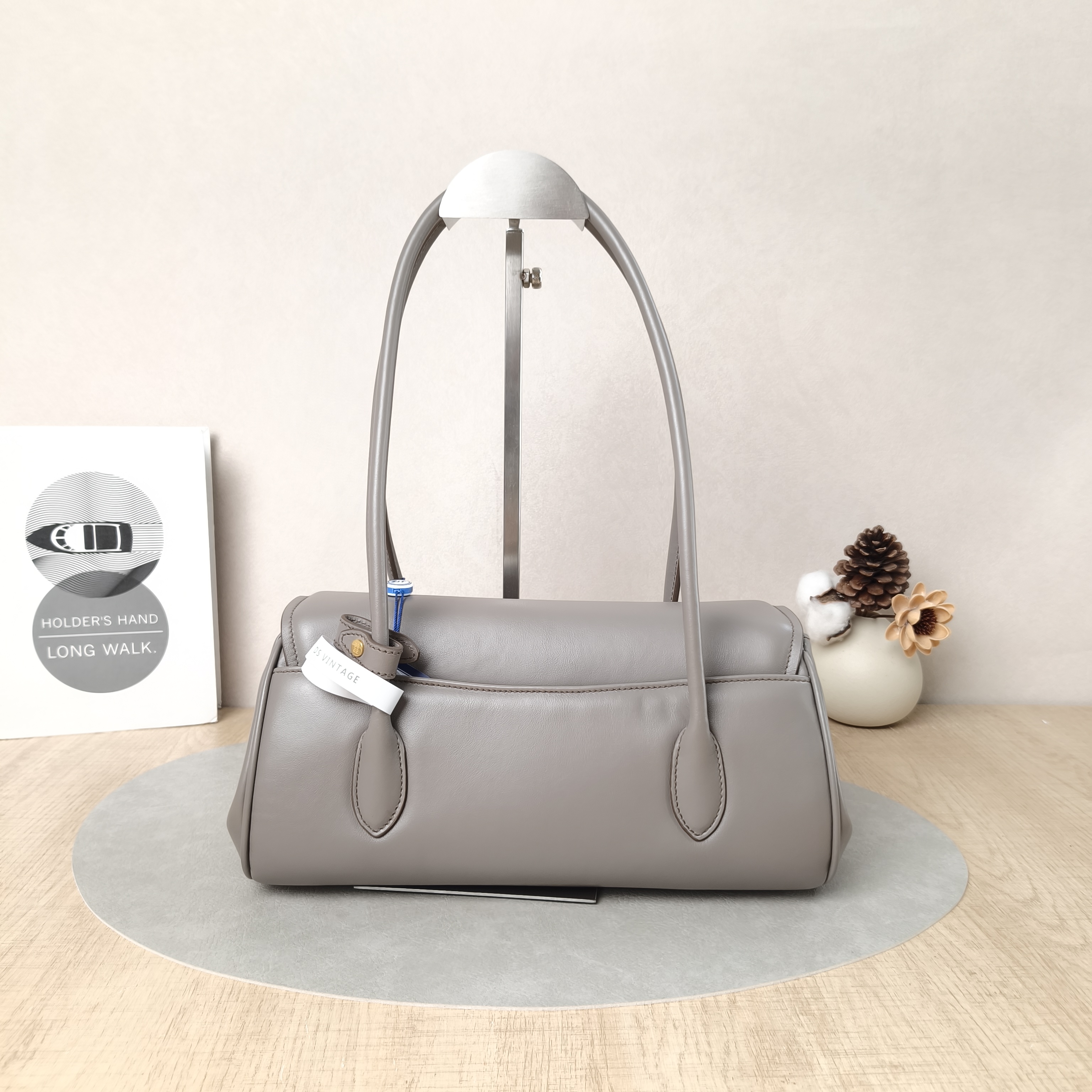 Miumiu Shoulder Bag Grey Calfskin One Size28 × 12 × 14 cm — cover view 2 of 6