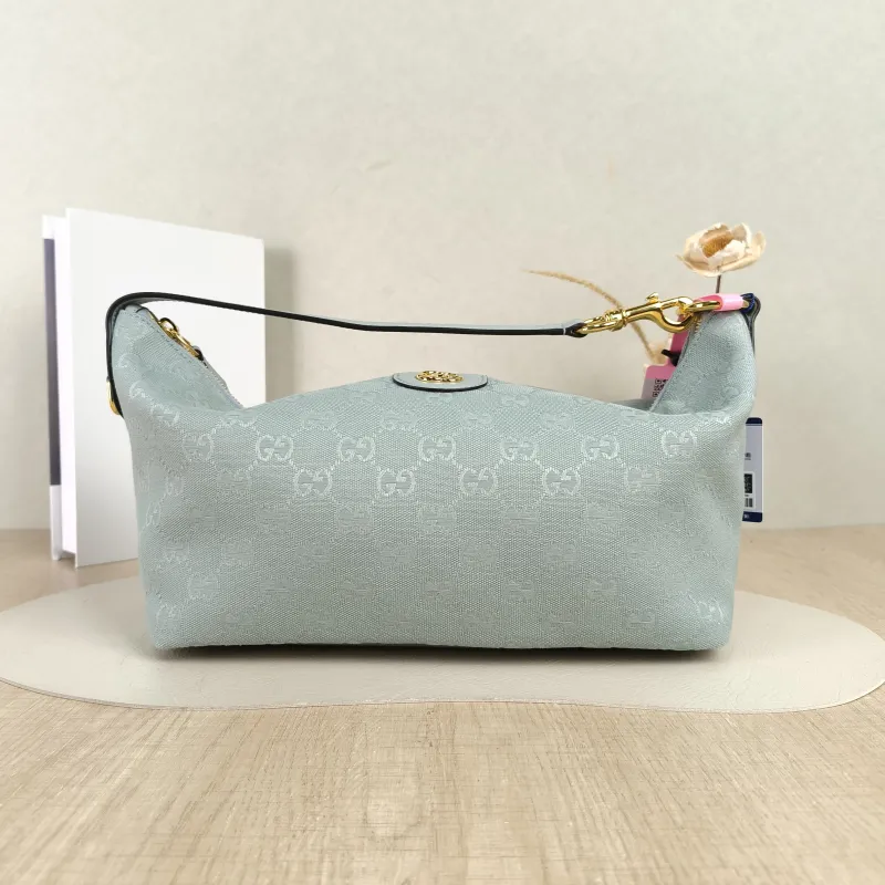 GUCCI Top Handle Bagvanity Vanity Case Bag Green Canvas Medium27.5 × 13 × 14.5 cm