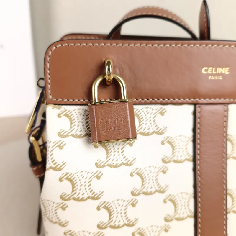 CELINE Crossbody Bag cabas de france Crossbody Bag White Monogram PVC One Size 19 × 11 × 15.5 cm — detail view 1 of 10