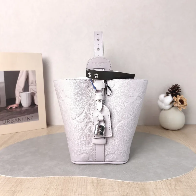 Louis Vuitton Top Handle Bag ALL IN BB Grey Calfskin BB 16 × 12 × 18 cm