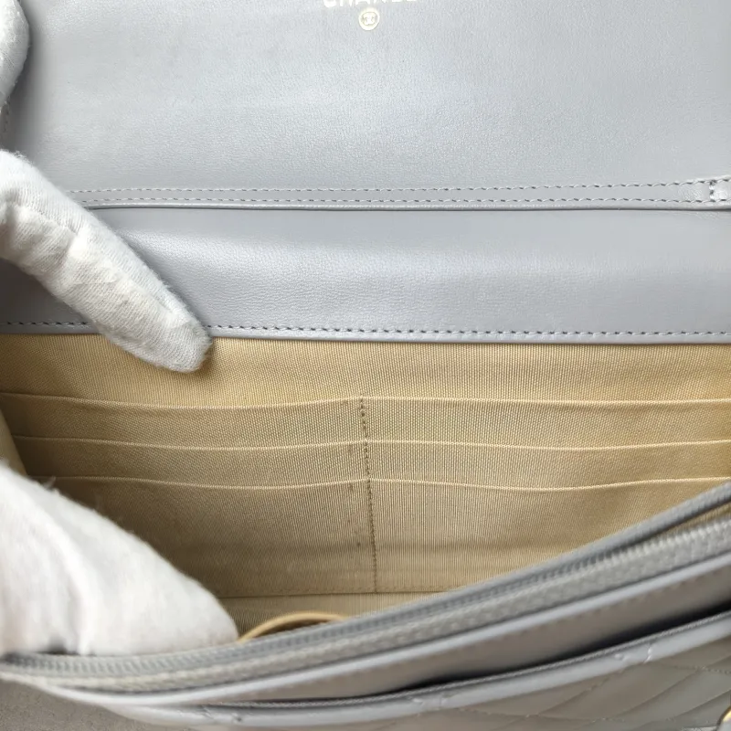 Chanel Crossbody Bag CF WOCWOC Bag Grey Lambskin Mini 19.2 × 3.5 × 12.3 cm — detail view 5 of 12