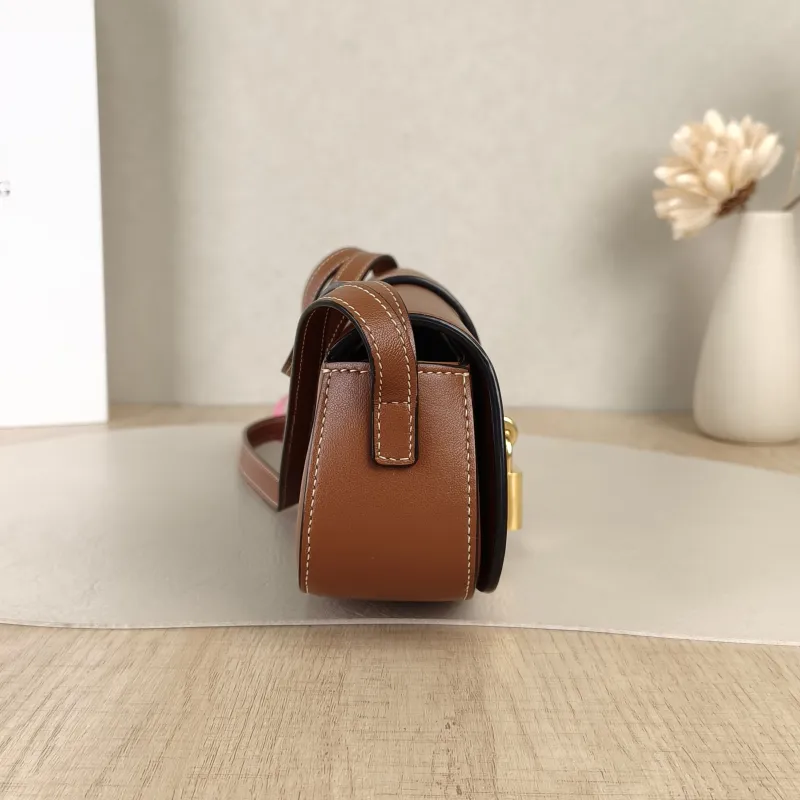 CELINE Crossbody Bag TABOU Brown Calfskinmini18 × 5 × 8 cm — detail view 5 of 12