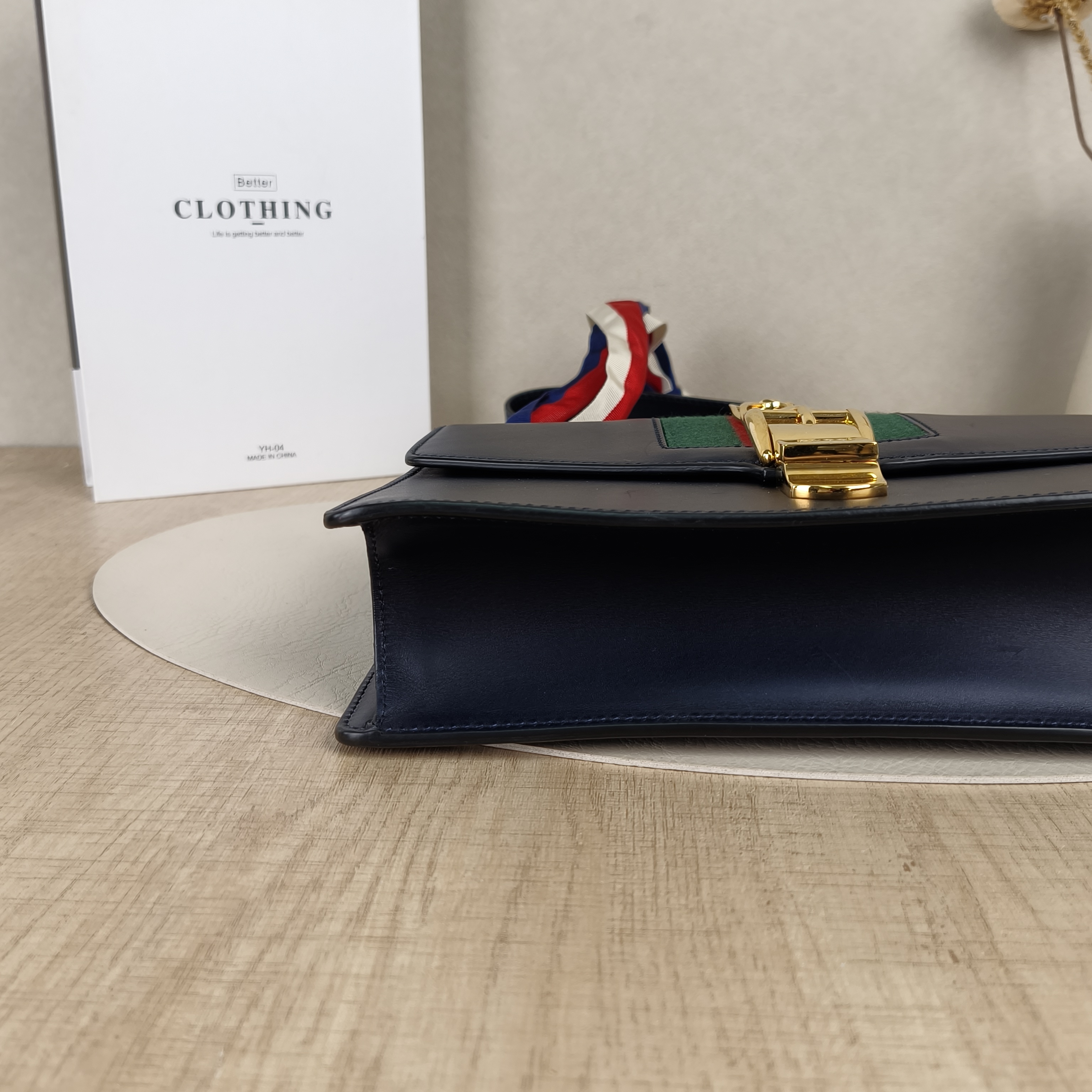 GUCCI Crossbody Bag Sylvie Shoulder Strap Edition Blue Calfskin Small25.5 × 8 × 17 cm — cover view 4 of 9