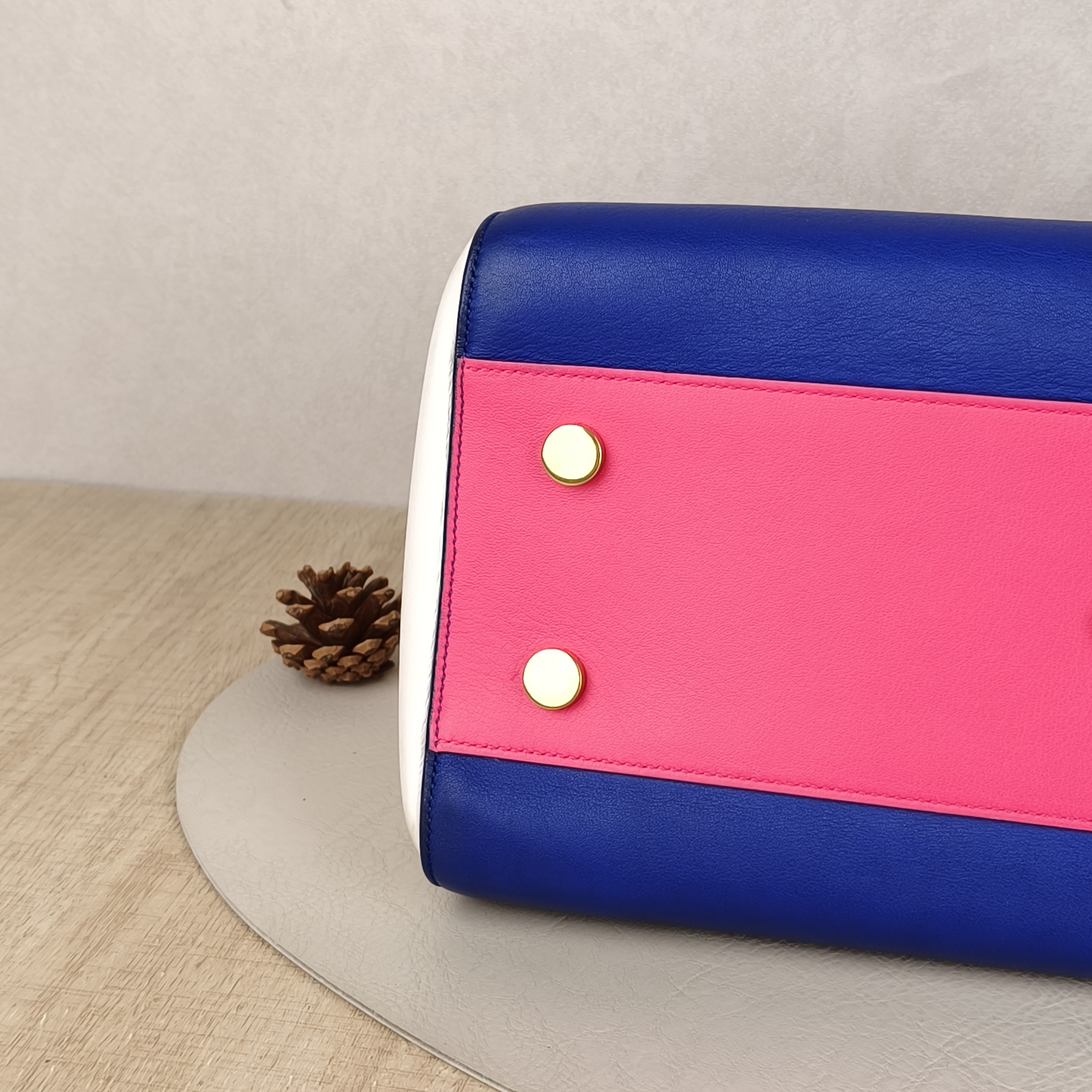 SAINT LAURENT Top Handle Bag Crossbody Bag Blue White Red Calfskin One Size32 × 15 × 20 cm — cover view 7 of 8