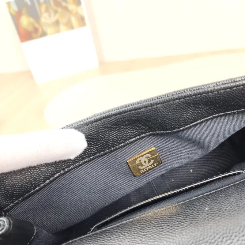 Chanel Shoulder Bag24p Shoulder Bag Black Grained Calfskinmini19 × 5.5 × 14 cm — detail view 14 of 14