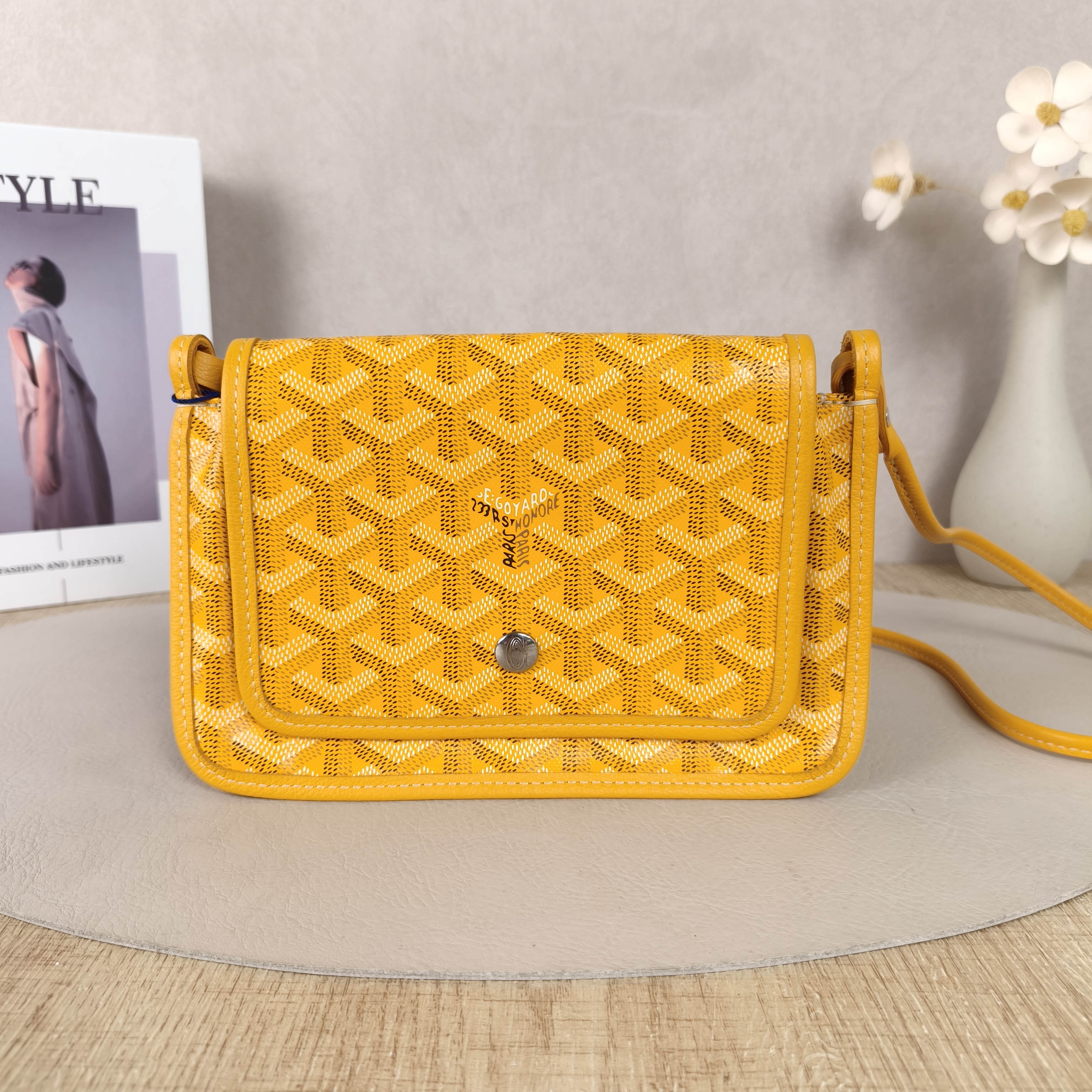 GOYARD Crossbody Bag PLUMET Yellow ine Canvasmini20.5 × 2.5 × 14 cm — cover view 11 of 15