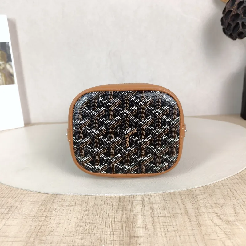 GOYARD Crossbody Bag Petit Flot Brown ine Canvas Mini 12 × 10 × 17.5 cm — cover view 6 of 6