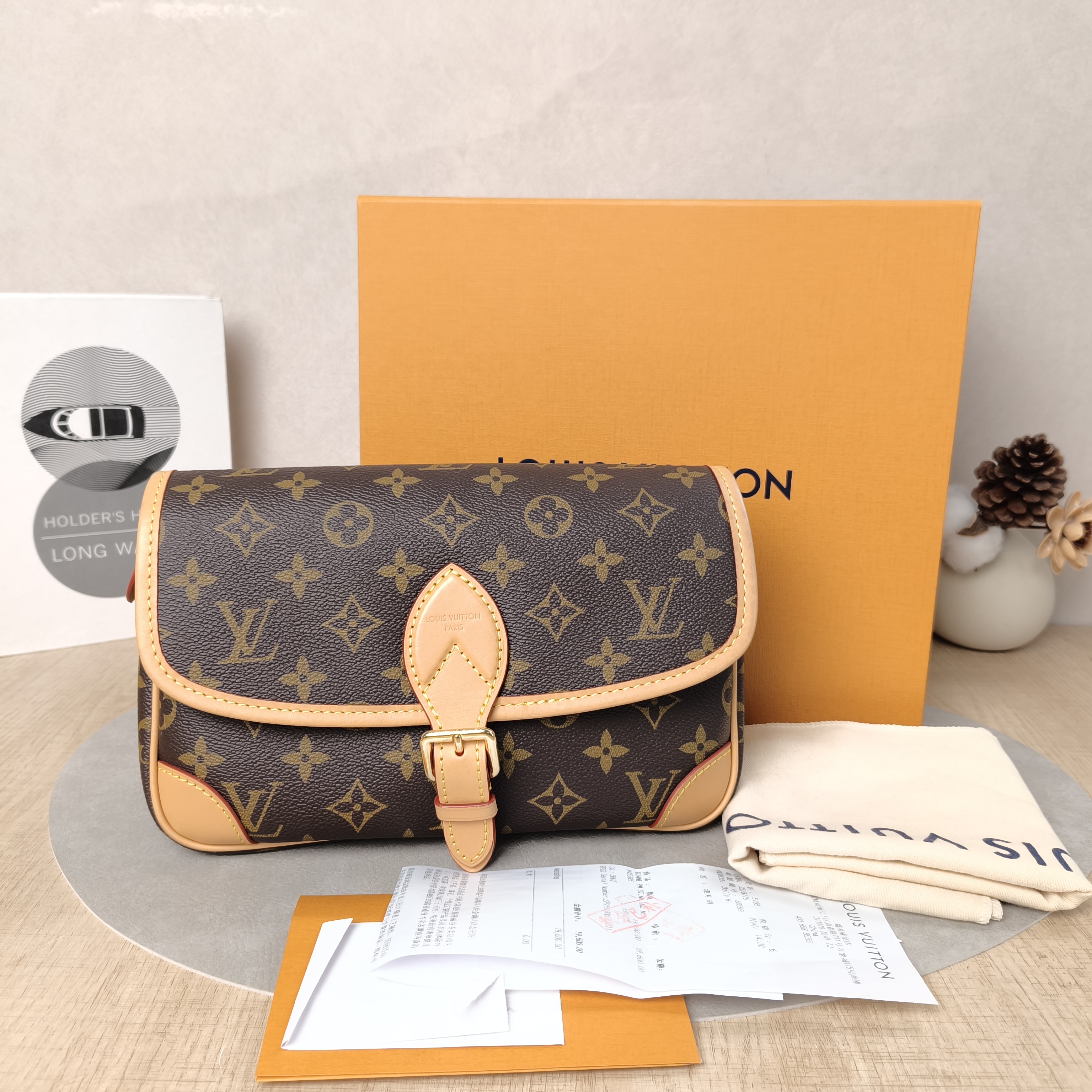 Louis Vuitton Crossbody Bag Diane Baguette Bag Shoulder Strap PVC Small24 × 9 × 15 cm — cover view 3 of 6