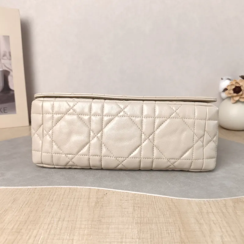 DIOR Crossbody Bag Caro Chain Bag Taupe Lambskin Medium 25.5 × 9 × 15.5 cm — cover view 2 of 6