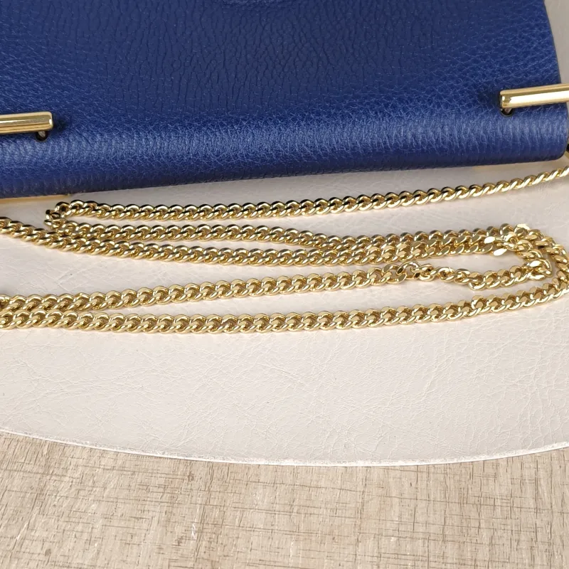 Chloé Crossbody Bagdrew Blue Calfskin One Size23 × 8 × 21 cm — detail view 4 of 11