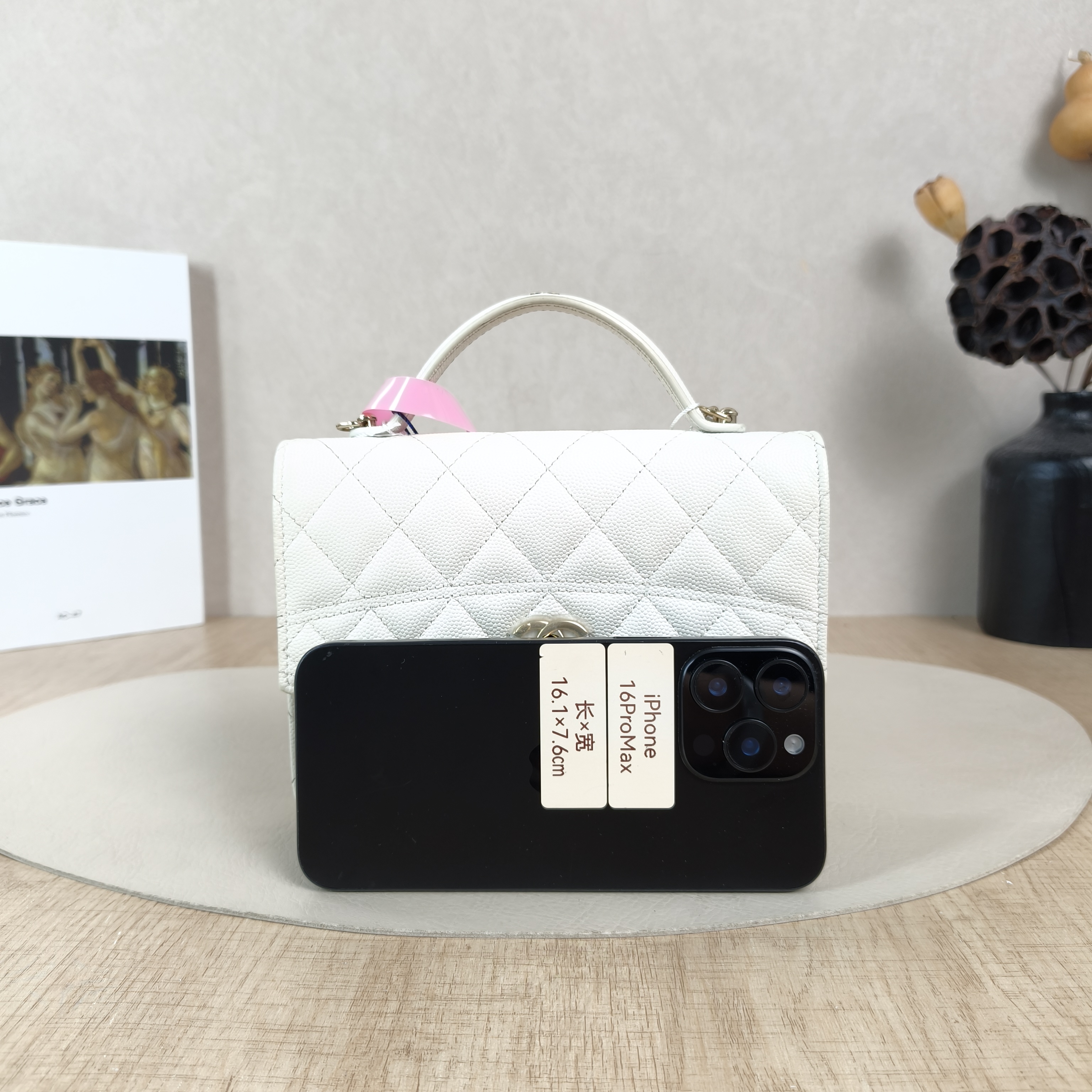 Chanel Backpack Backpack White Grained Calfskin One Size18.2 × 5 × 14 cm — cover view 5 of 5