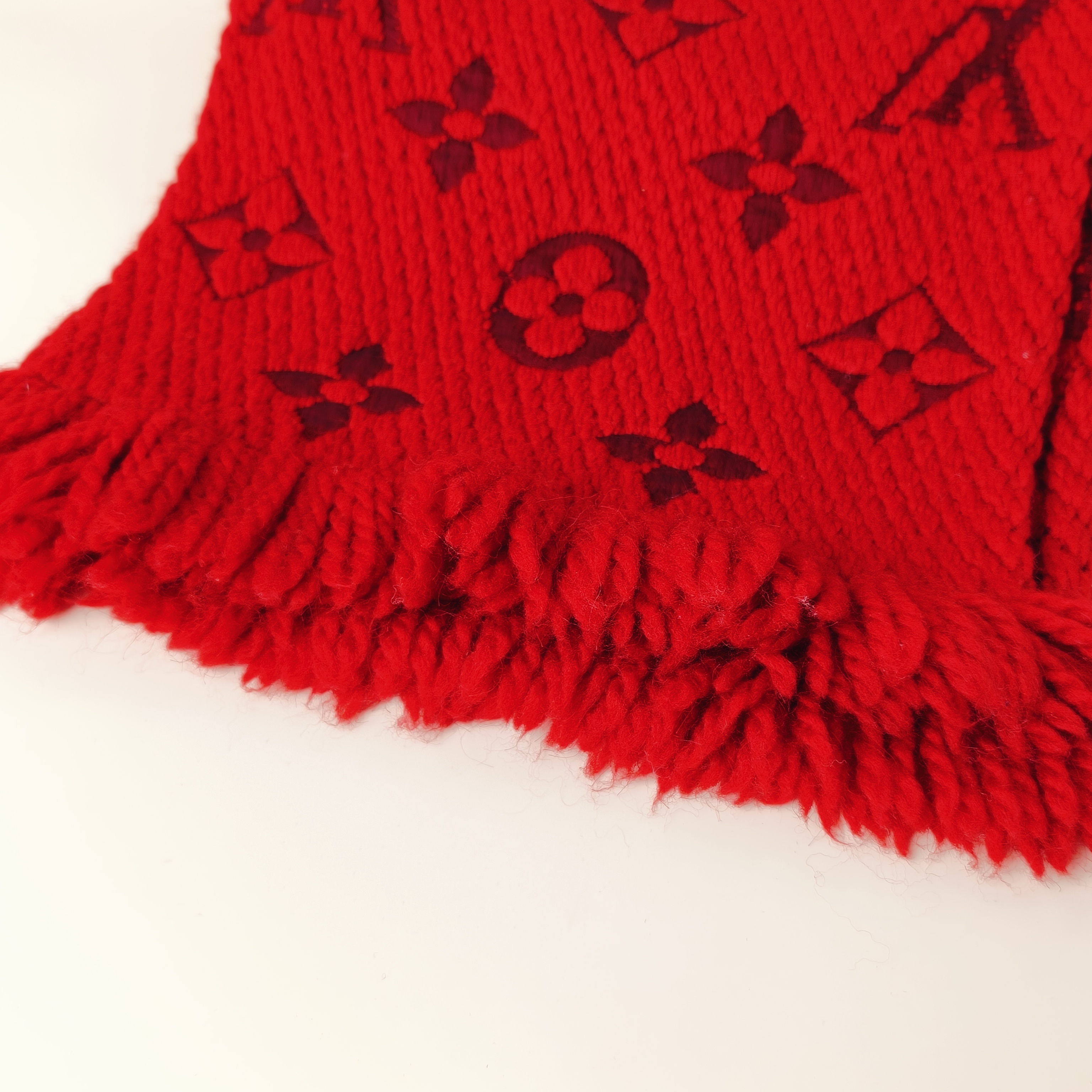 Louis Vuitton Scarf Scarf Red Wool · Silk One Size30*160cm — cover view 2 of 7