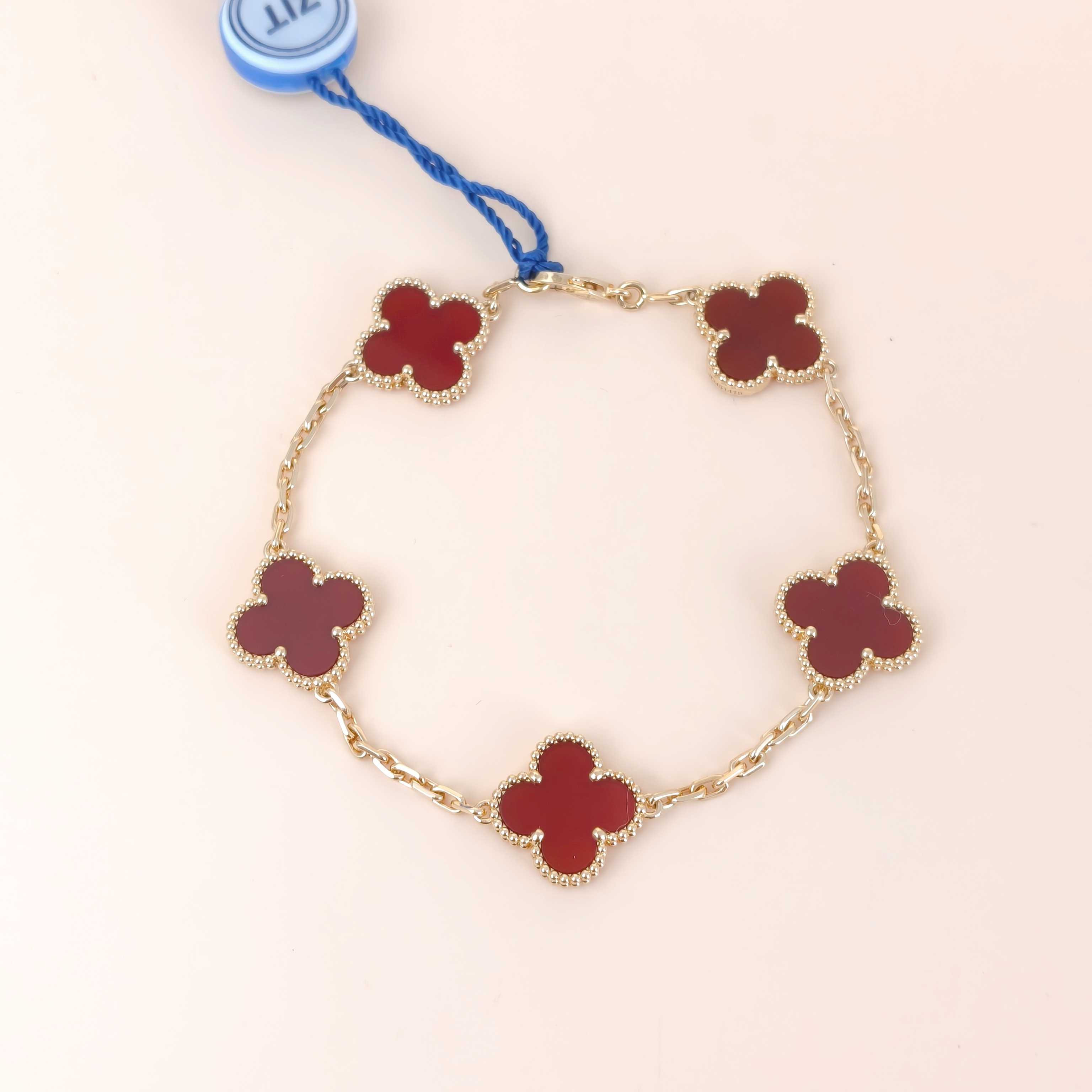 Van Cleef & Arpels Bracelet Alhambra Alhambra Collection Five-Motif Bracelet 18KY ellow Gold Vintage Small19cm