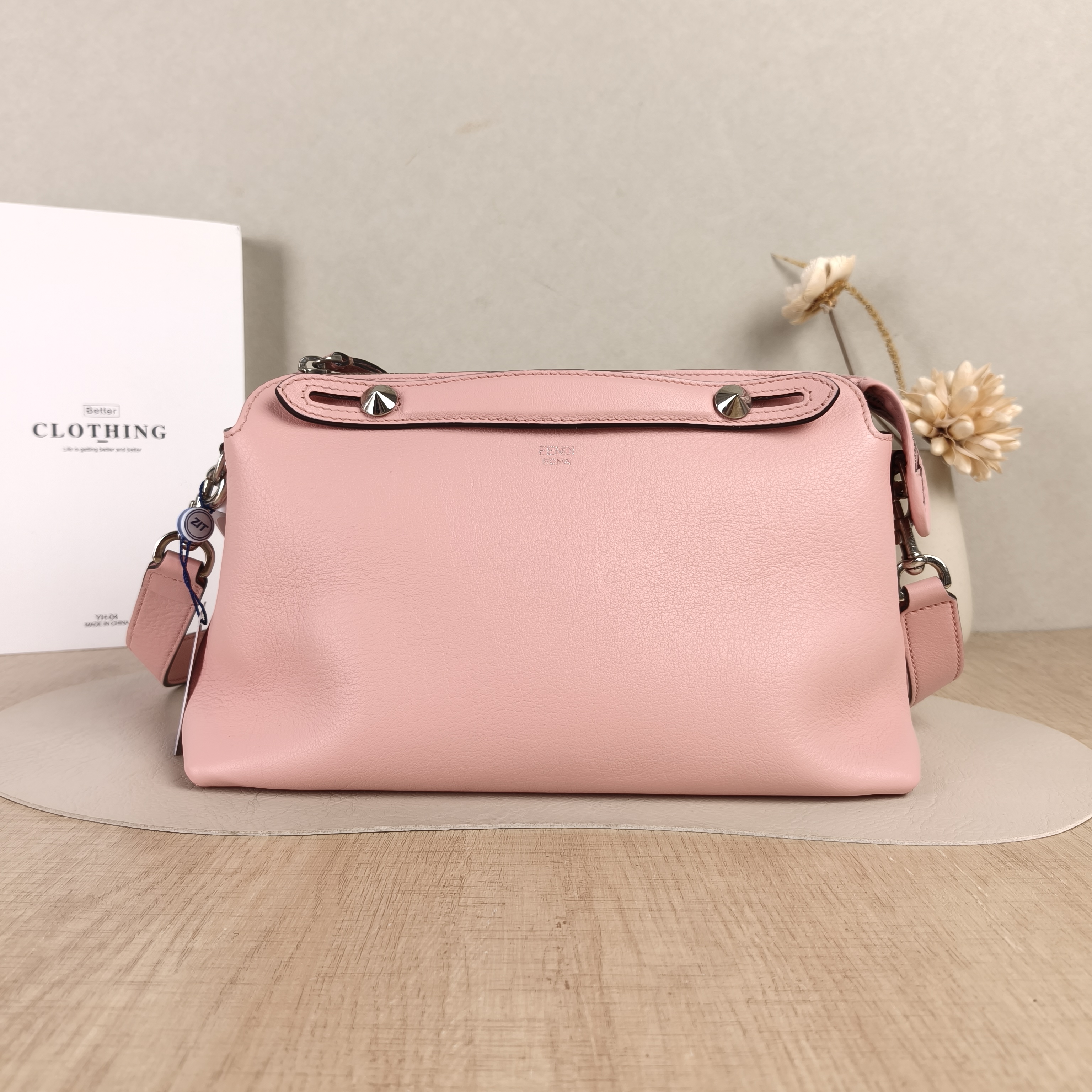 FENDI Crossbody Bagby the way Pink Calfskin Medium28 × 13 × 17 cm