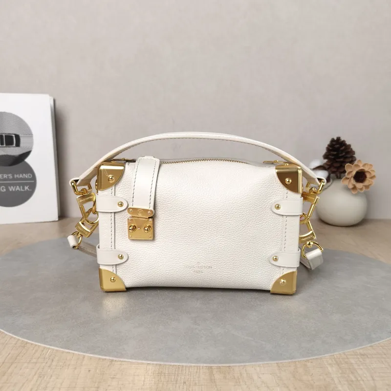 Louis Vuitton Crossbody Bag Side Trunk Box Calfskin Small19 × 7.5 × 12.5 cm