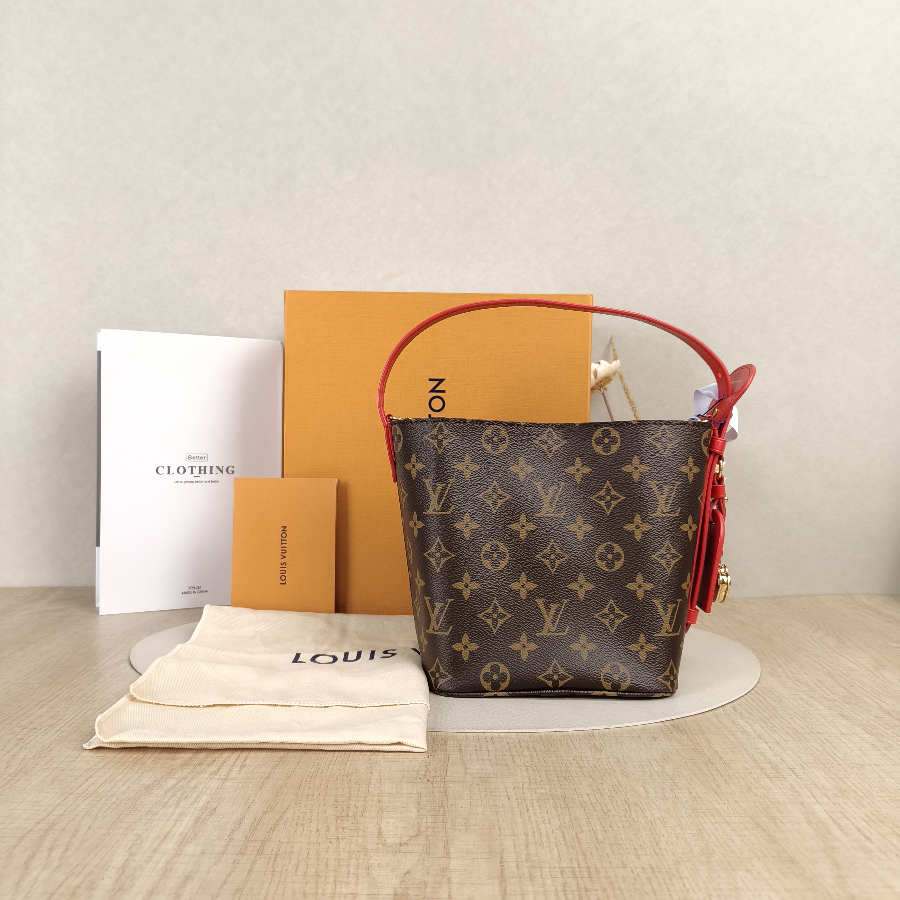 Louis Vuitton Top Handle Bag ALL IN BB Monogram Red PVCBB16 × 12 × 18 cm — cover view 8 of 9