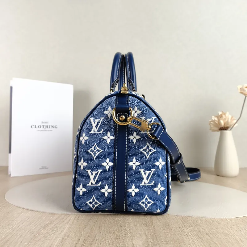 Louis Vuitton Crossbody Bag Speedy25 Blue Medium 25 × 15 × 19 cm — detail view 11 of 11