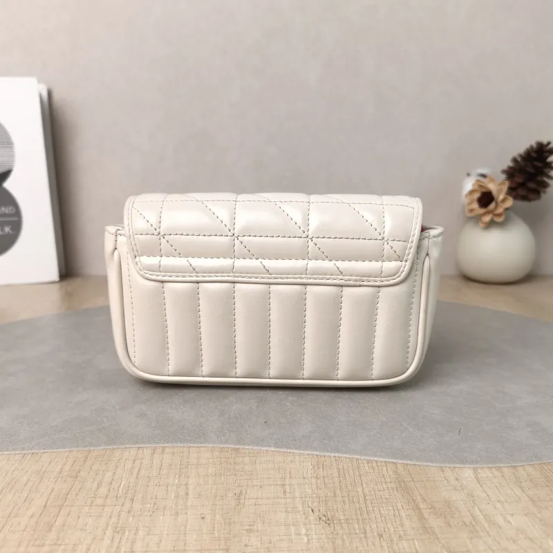 GUCCI Crossbody Bag GG Marmont Mini Marmont Mini White Calfskin Mini 16.5 × 4.5 × 9.5 cm — cover view 3 of 5