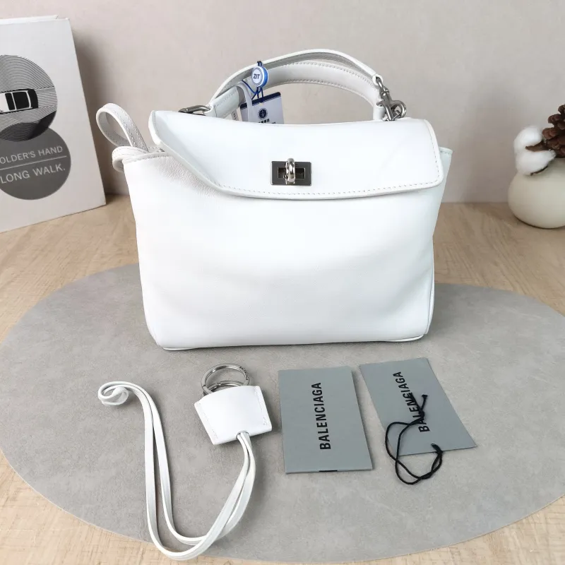 BALENCIAGA Crossbody Bag RODEO White Calfskinmini23 × 10 × 17 cm — cover view 6 of 6