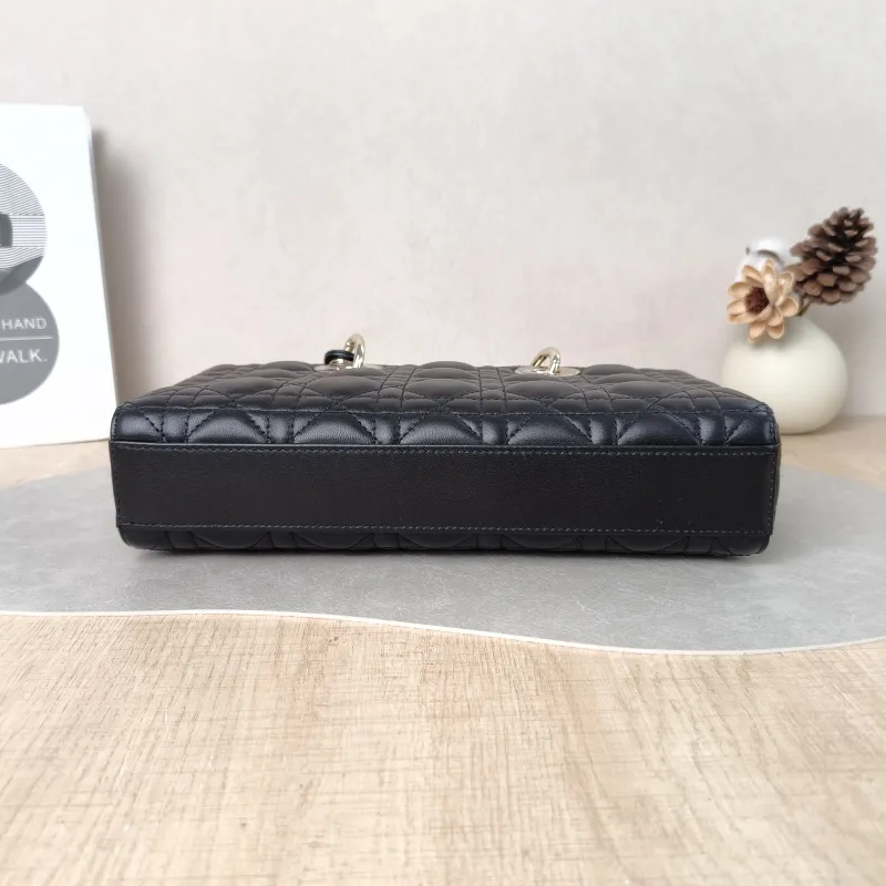 DIOR Crossbody Bag Lady D-Joy Black Lambskin Medium26 × 5 × 13.5 cm — cover view 4 of 6