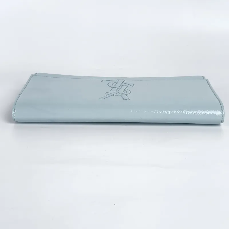 SAINT LAURENT Clutch Clutch Blue Patent Leather One Size28 × 4 × 16 cm — cover view 9 of 10