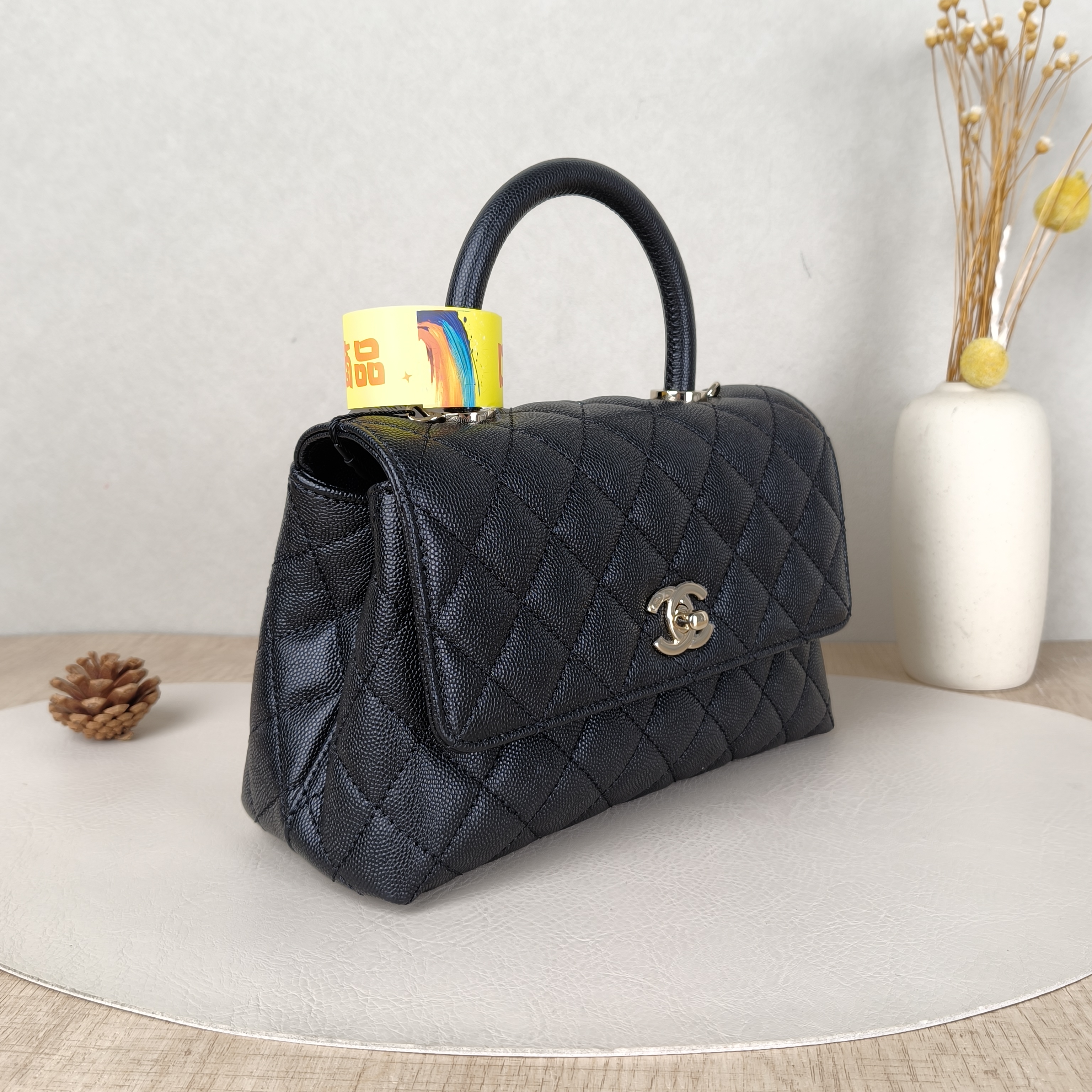 Chanel Top Handle Bag Coco HandleBlack Grained Calfskin Small24 × 10 × 14 cm — cover view 2 of 5