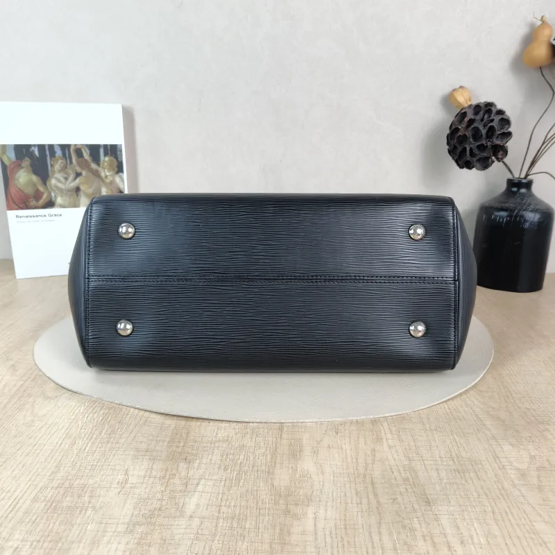 Louis Vuitton Top Handle Bag Marly Black Epi Embossed Calfskin Medium 34 × 13 × 27 cm — cover view 2 of 6