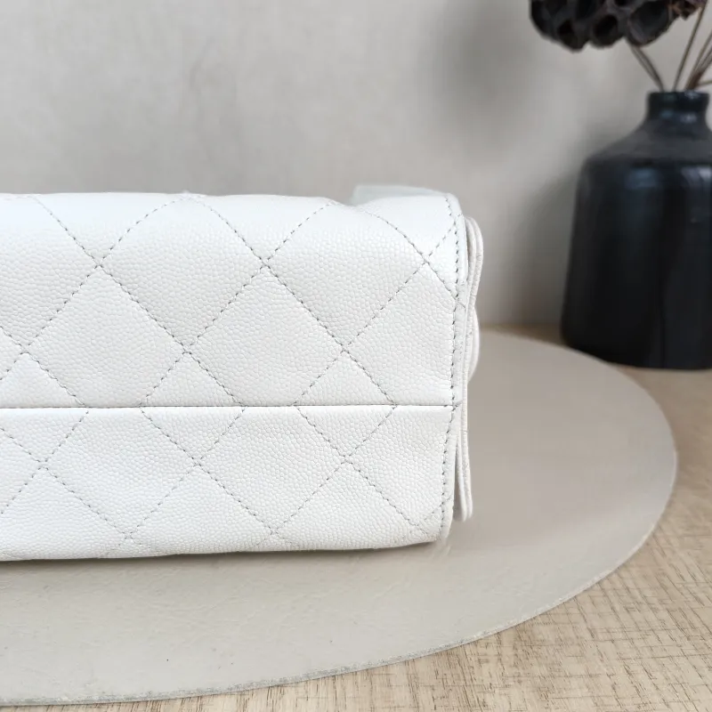 Chanel Crossbody Bag 25Bag White Gold Grained Calfskin Mini 22 × 12.5 × 20 cm — detail view 6 of 12