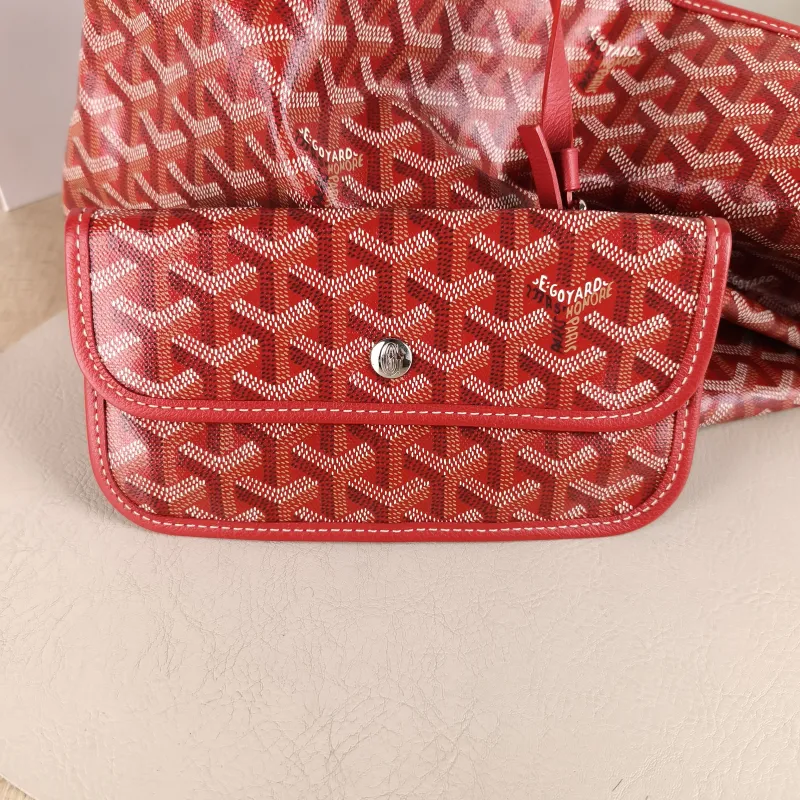 GOYARD Shoulder Bag Boheme Hobo​ Red PVC Small 43 × 14 × 27 cm — detail view 7 of 9