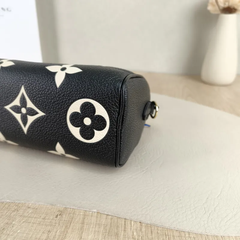 Louis Vuitton Crossbody Bag Speedy Nano Black · White Empreinte Embossed Calfskin nano 16 × 7.5 × 10 cm — detail view 5 of 9