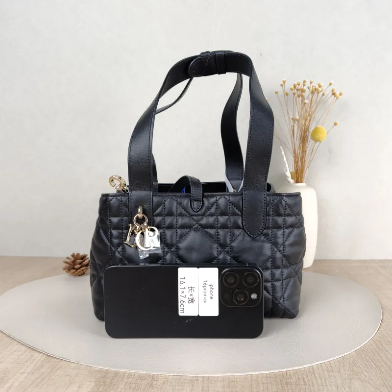 DIOR Top Handle Bag TOUJOURS Black Calfskin Small23 × 12 × 15.5 cm — cover view 4 of 5