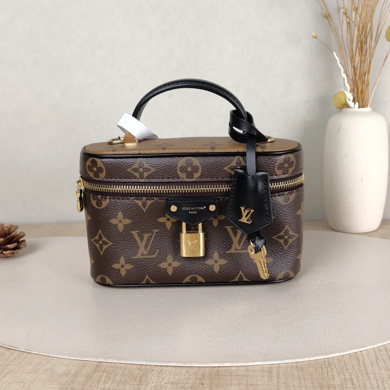 Louis Vuitton Shoulder Bag VANITY POUCH Cosmetic Bag Monogram PVC One Size19 × 6.5 × 11.5 cm