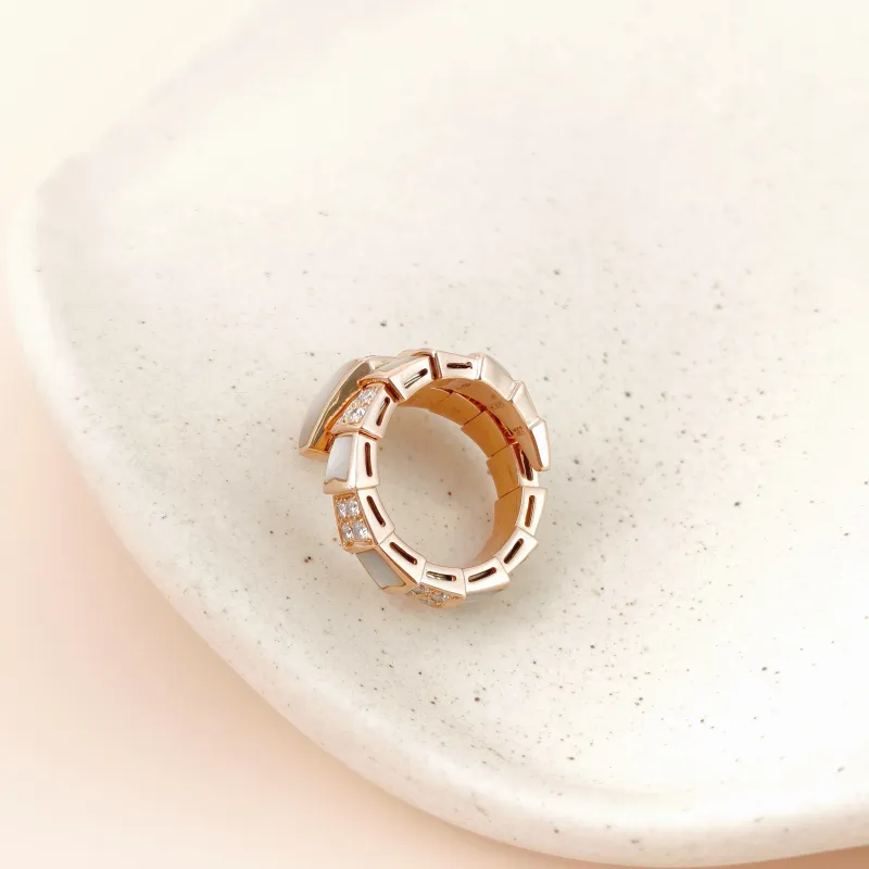 Bvlgari Ring Serpenti Viper Collection Ring Diamond18KR ose Gold One Size m — cover view 4 of 9