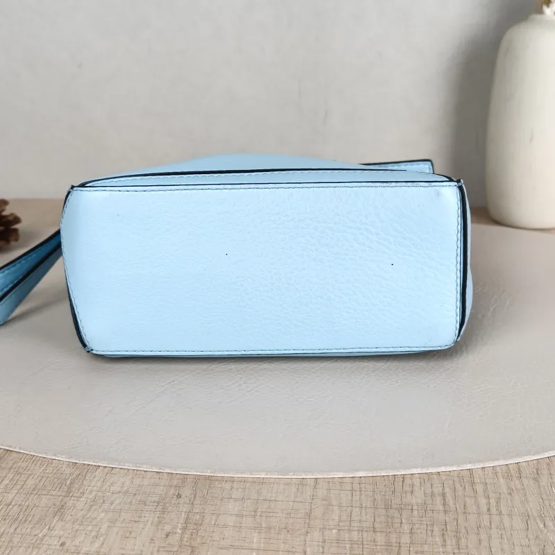 LOEWE Crossbody Bag Puzzle Blue Calfskin Mini 18 × 8 × 12.5 cm — cover view 3 of 5
