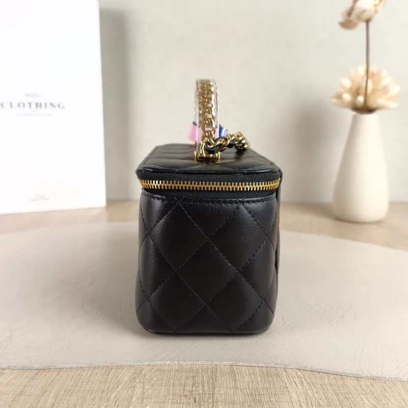 Chanel Crossbody Bag Edition Black Lambskin Mini 16 × 8 × 9.5 cm — detail view 6 of 12