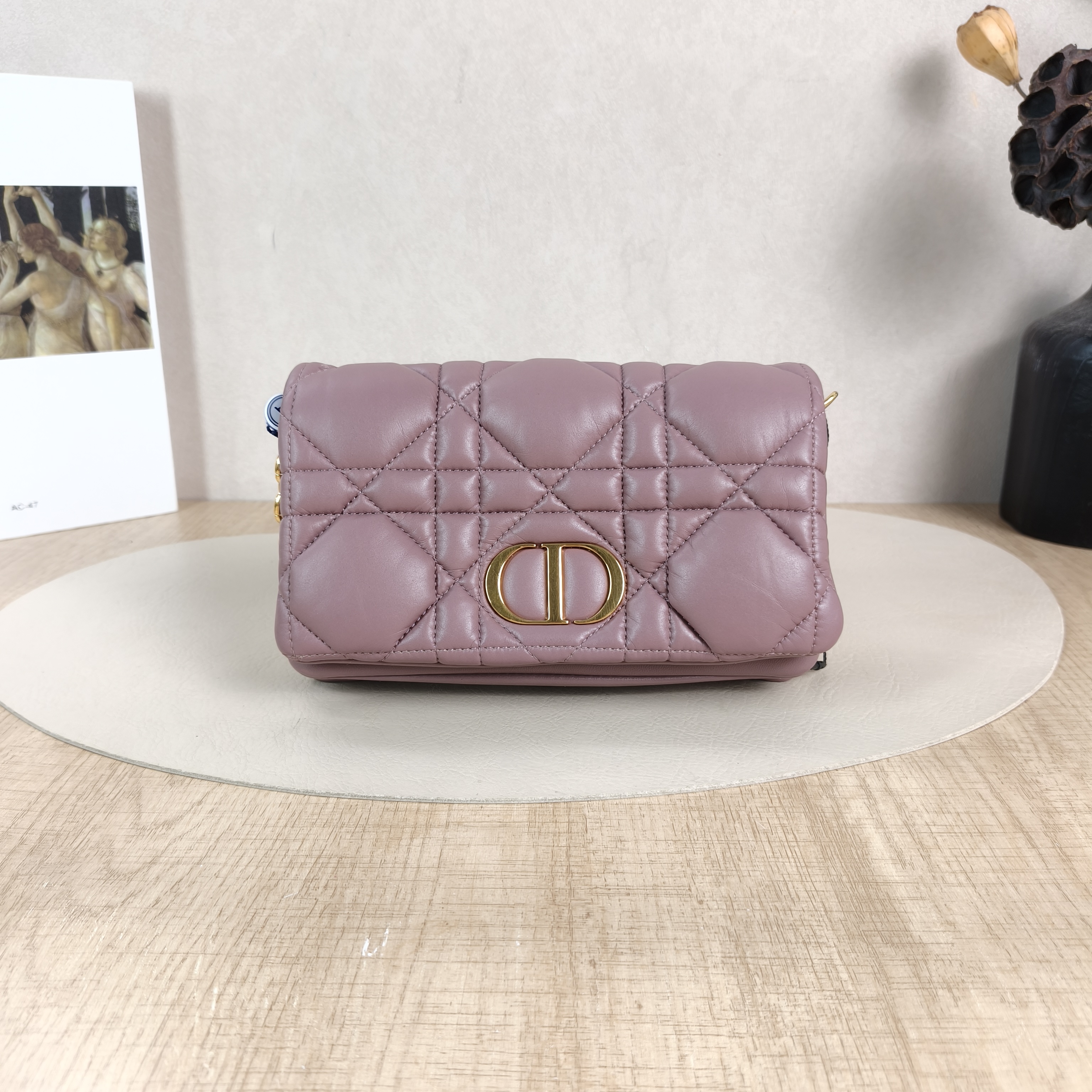 DIOR Crossbody Bag Caro Chain Bagwoc Calfskin One Size20 × 5.5 × 12 cm